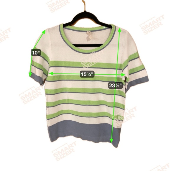 Skovhuus Organic Cotton Striped Short-Sleeve Sweater Top - Picture 6 of 6